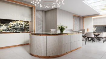 CGI-of-curved-wood-veneer-kitchen-island-with-copper-detail